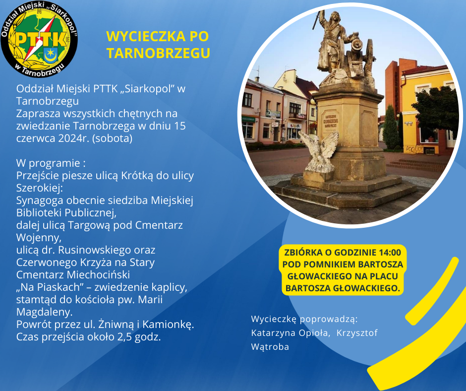 Zapraszamy wraz z PTTK na wycieczkę po Tarnobrzegu